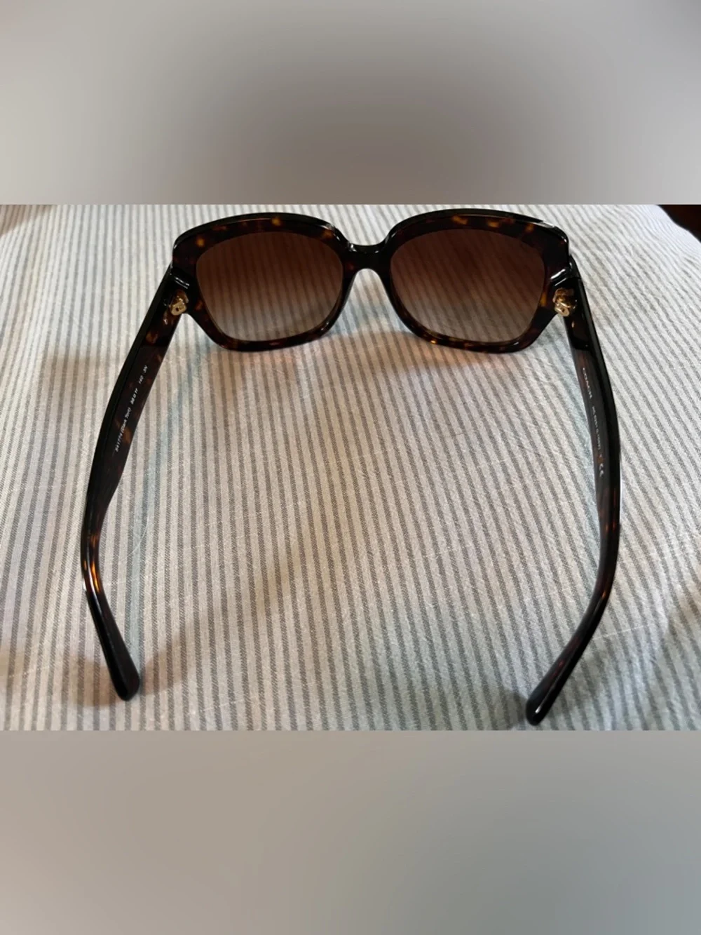 COACH Women's Tortoise Frame Sunglasses with Brown Lenses - Picture 3 of 15